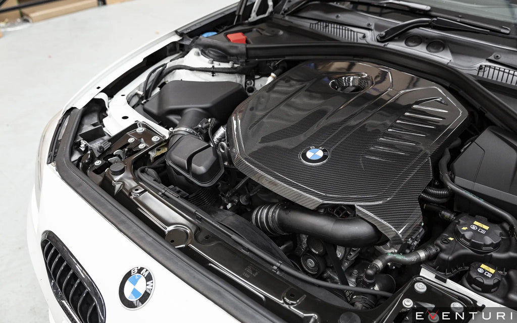 Eventuri F-chassis B58 carbon engine cover installed