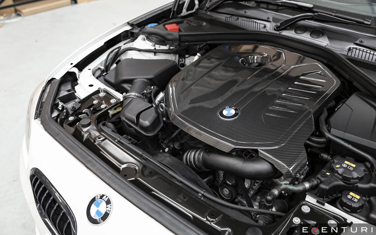 Eventuri F-chassis B58 carbon engine cover installed