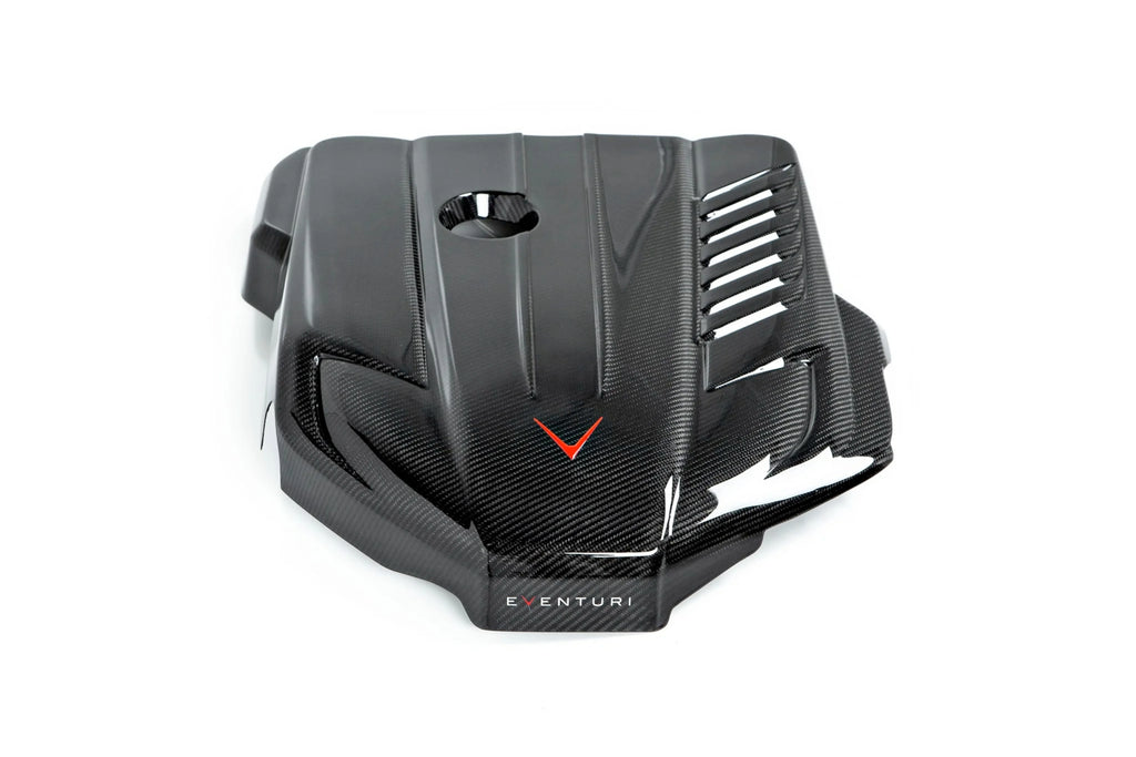 Eventuri GR Supra carbon engine cover installed