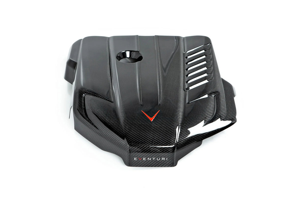 Eventuri GR Supra carbon engine cover installed