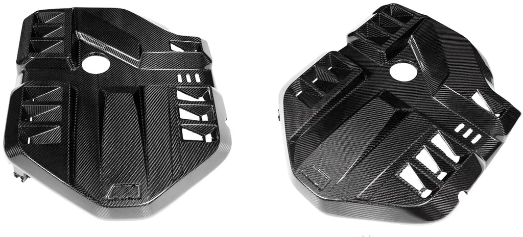Eventuri G80 M3 carbon engine cover installed