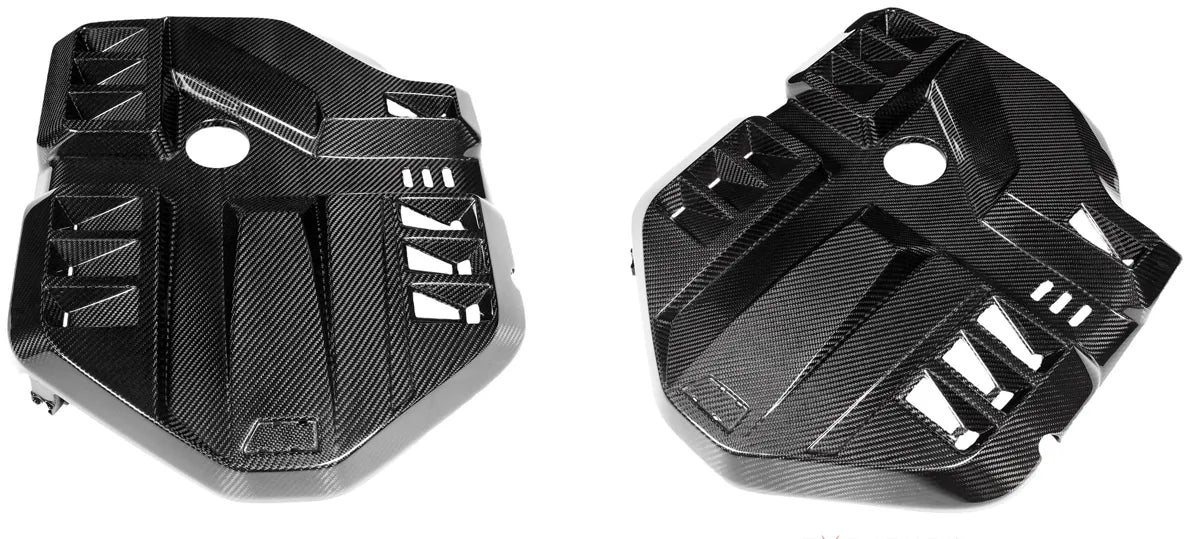 Eventuri G80 M3 carbon engine cover installed
