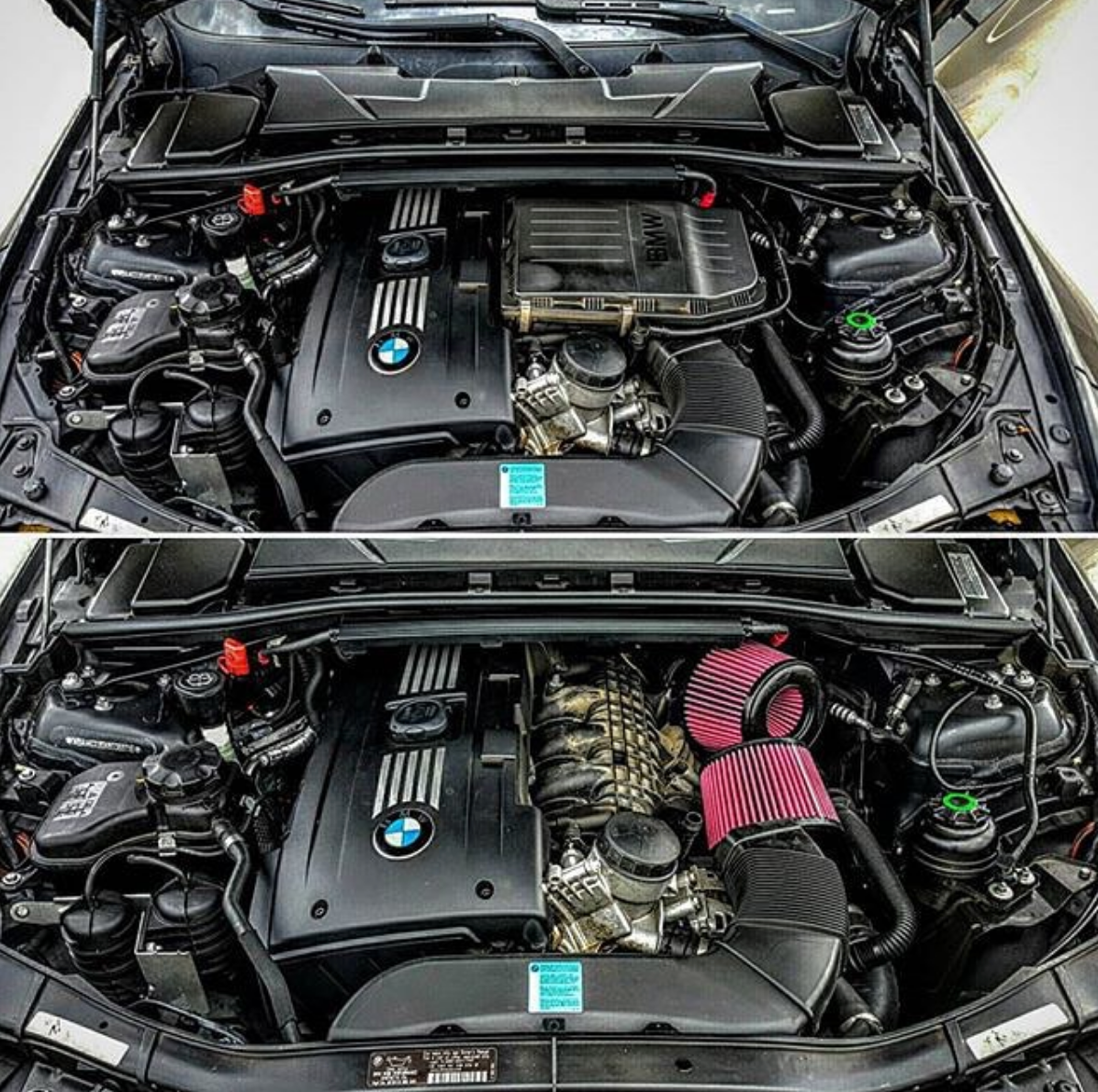 BMS N54 dual cone intake detail