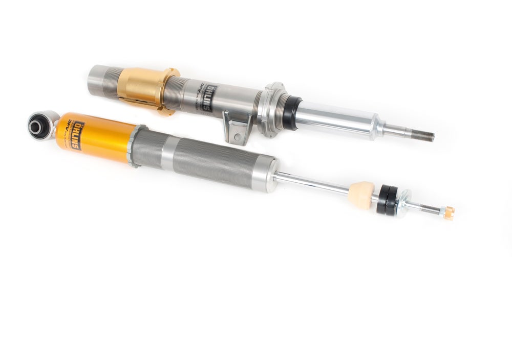Öhlins Road & Track DFV coilovers on a BMW 1M E82