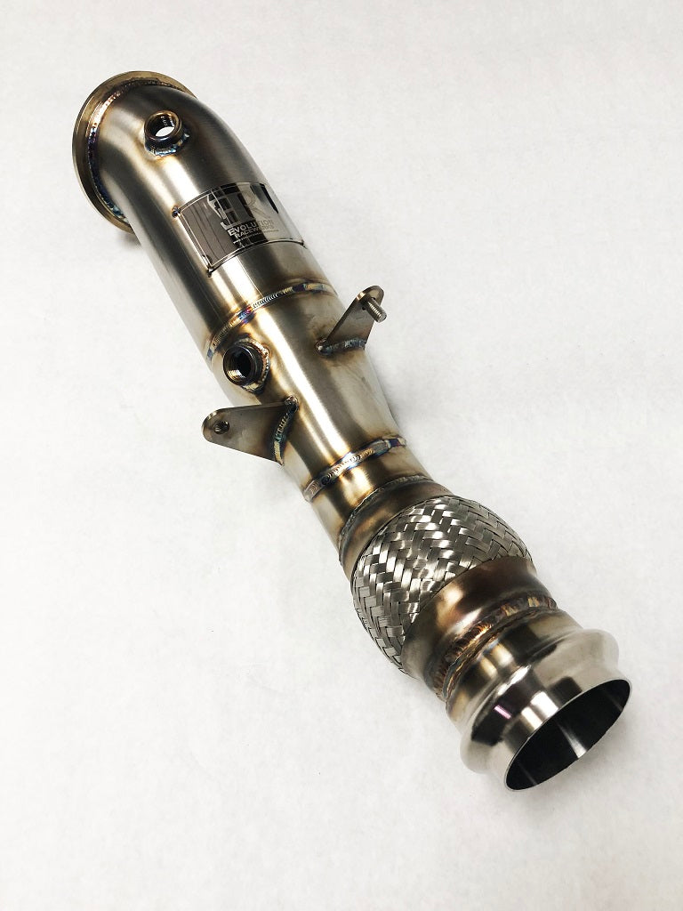 Evolution Racewerks Competition Series 4" Catless Downpipe Toyota GR Supra 2.0 B46 (view 3)