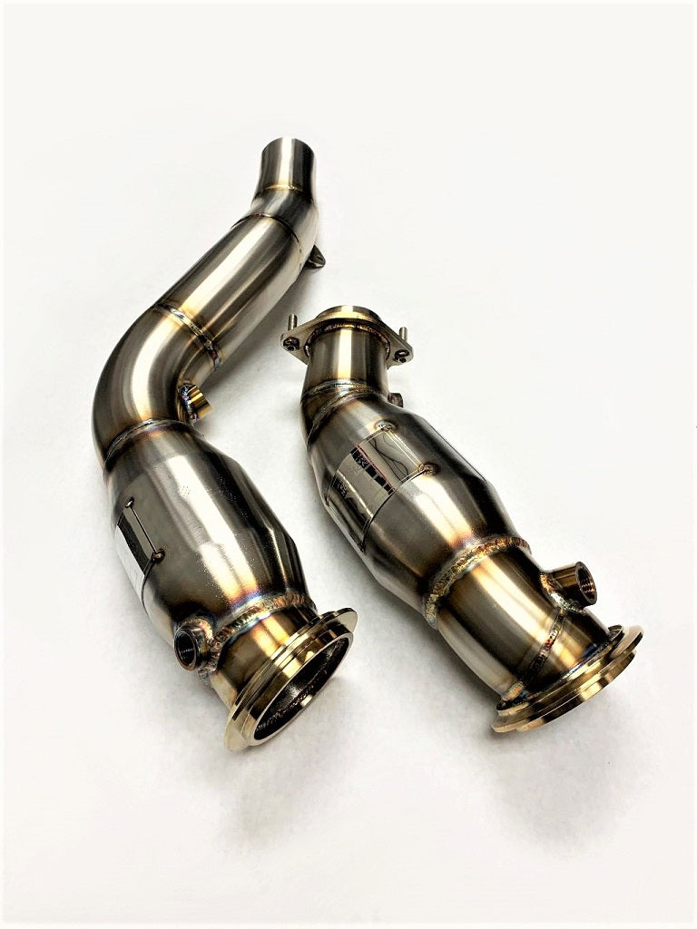 Evolution Racewerks Sports Series High Flow Catted Downpipes S55 (view 2)