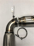 Evolution Racewerks Sports Series 4" High Flow Catted Downpipe M135i xDrive F40 B48 (view 5)