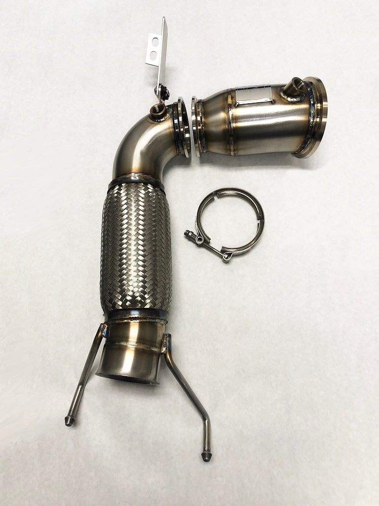 Evolution Racewerks Sports Series 4" High Flow Catted Downpipe BMW X1 F48 / X2 F39 / 228i Gran Coupe F44 B46/B48 (xDrive 2-piece)