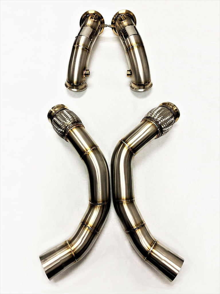Evolution Racewerks Competition Series Catless Downpipes X5 M / X6 M F95 S63M (view 2)