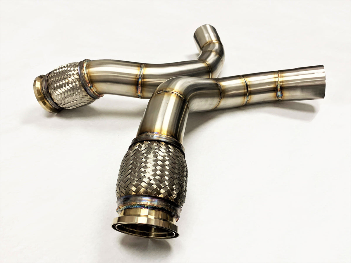 Evolution Racewerks Sports Series High Flow Catted Downpipe – BMW X5 M / X6 M (F95 / F96, S63M) – secondary downpipes
