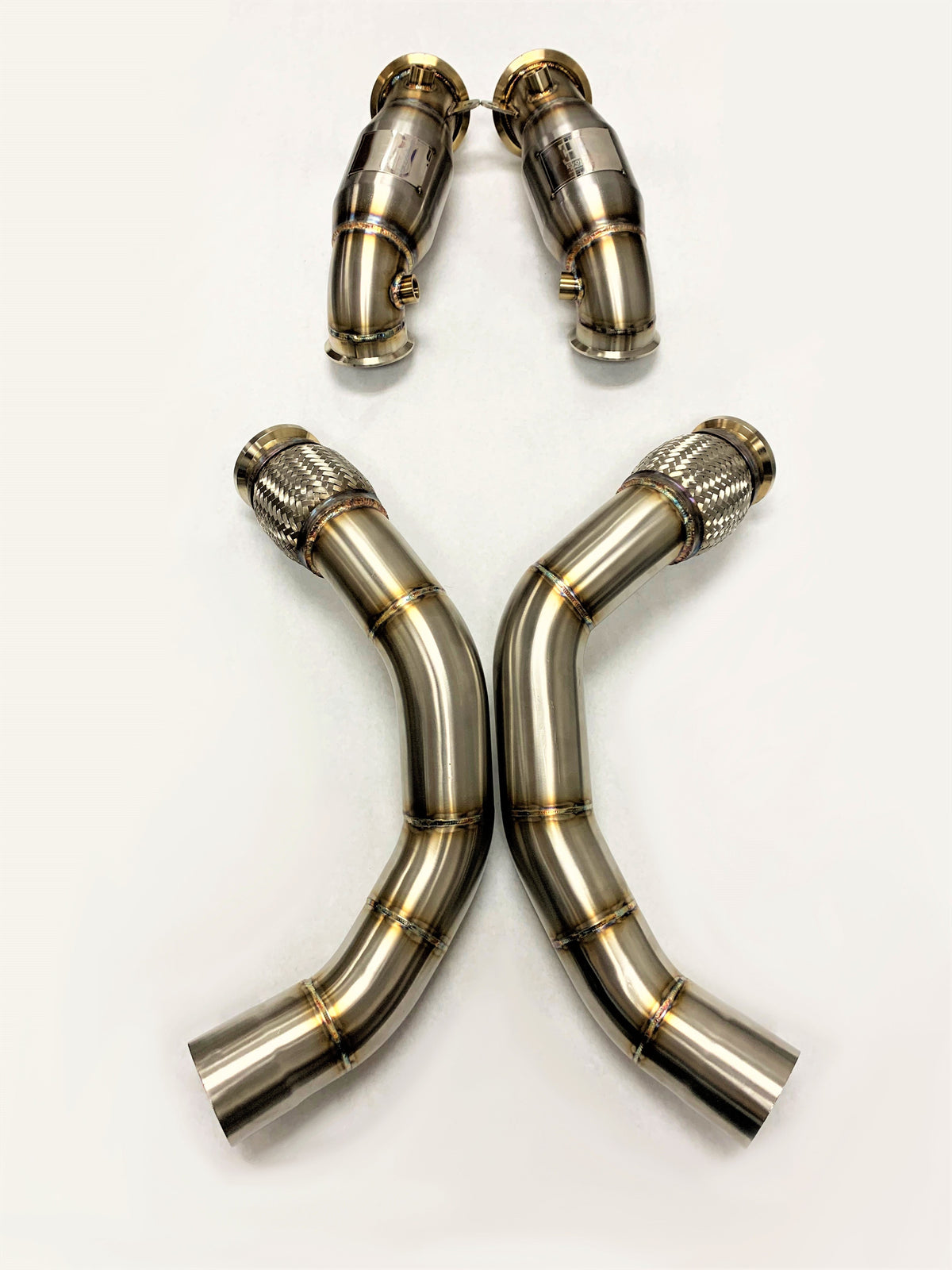 Evolution Racewerks Sports Series High Flow Catted Downpipe M5 / M8 F90 S63M (view 2)