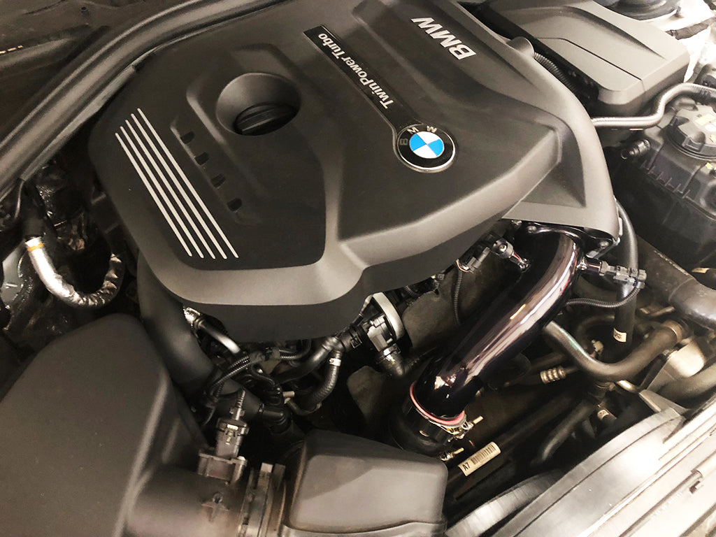Evolution Racewerks Charge Pipe Kit – BMW B46 / B48 – anodized black finish view 2