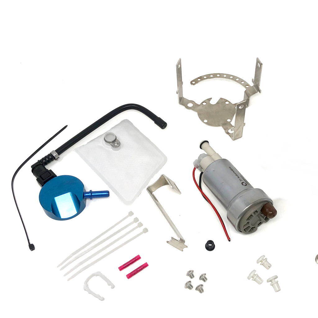 Precision Raceworks E9X / E8X Bucketed Performance Fuel Pump – BMW N54 / N55 – kit components