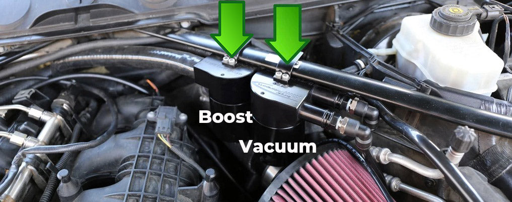 BMS boost-side and vacuum-side oil catch cans for N54