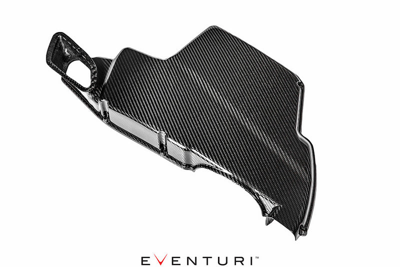 Eventuri E9x gloss carbon airbox lid detail