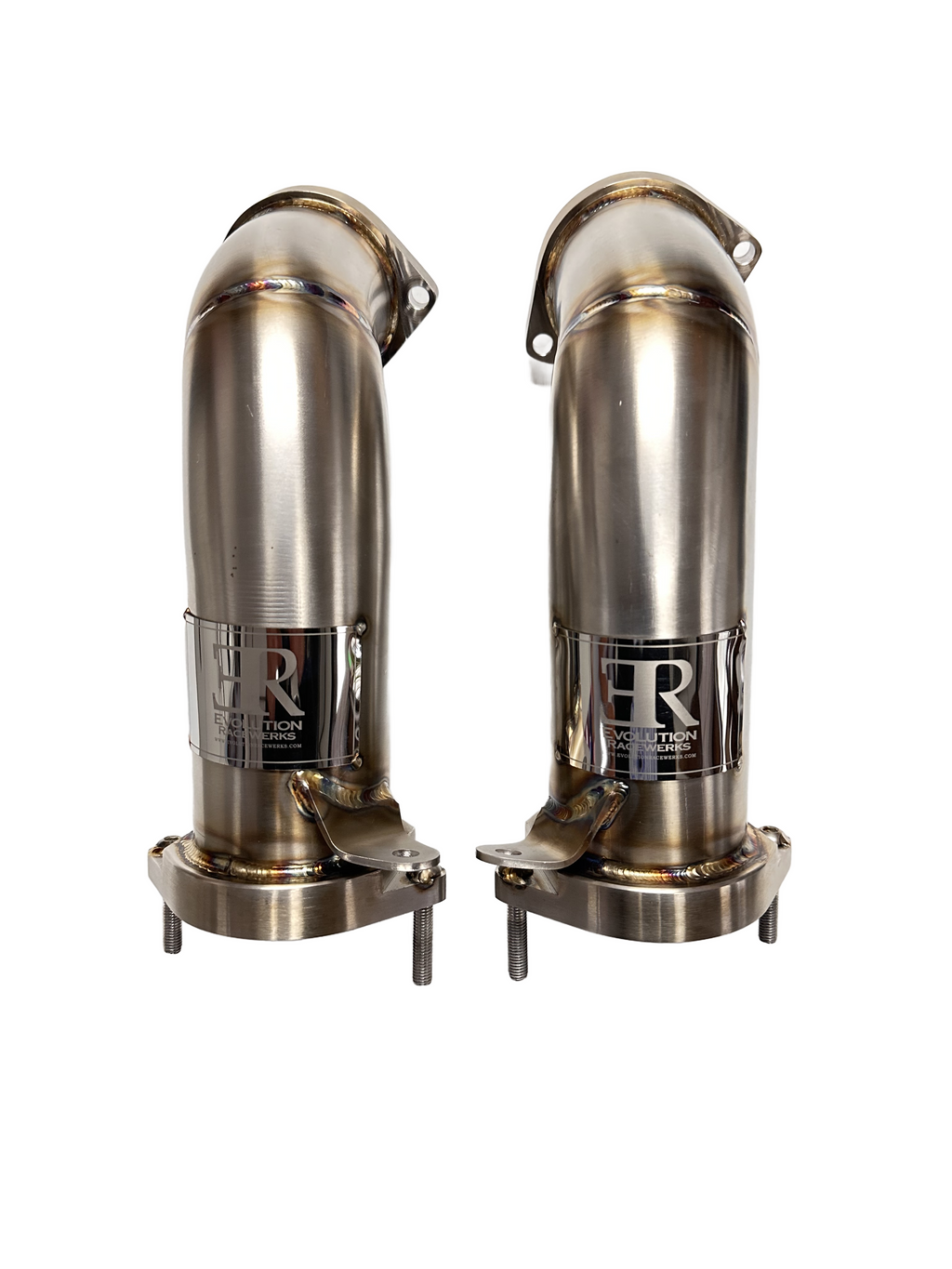 Evolution Racewerks Competition Series Catless Secondary Downpipes BMW 760i / M60i / X5 M / X6 M / XM S68 (view 3)