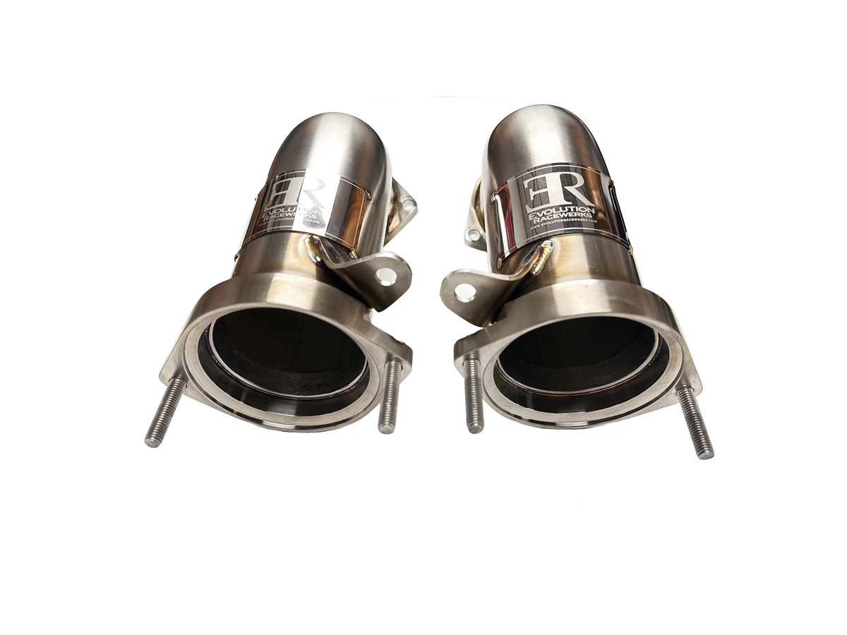 Evolution Racewerks Sports Series High Flow Catted Downpipes – BMW 760i / X5 M60i / X6 M60i / X7 M60i / X5 M / X6 M / XM (G70 / G05 / G06 / G07 / F95 / F96 / G09, S68) – secondary downpipes view 3