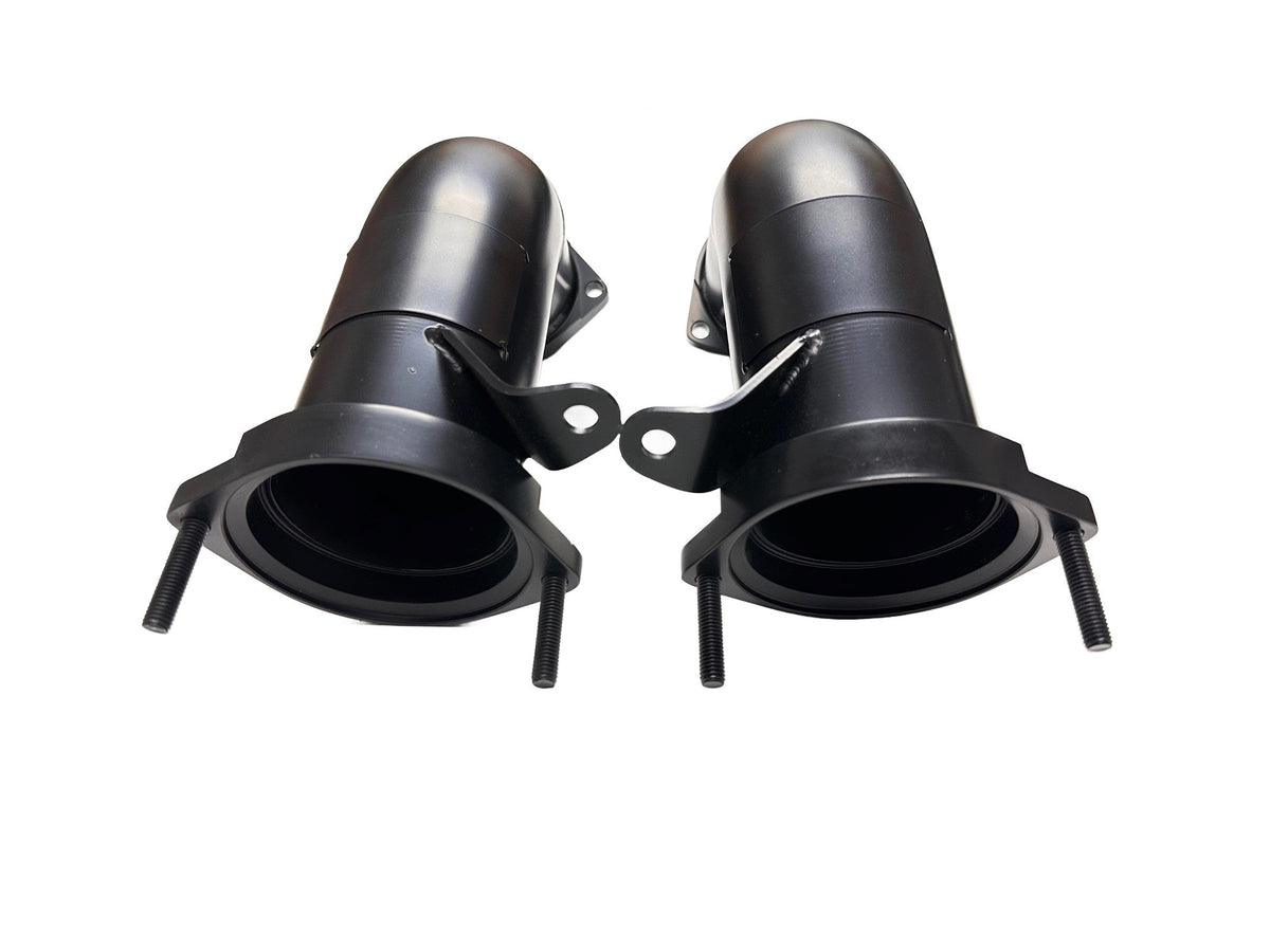 Evolution Racewerks Competition Series Catless Downpipes – BMW M5 (G90, S68) – secondary downpipes ceramic thermal coating view 3