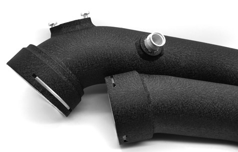 BMS F30 N55 aluminum charge pipe detail view