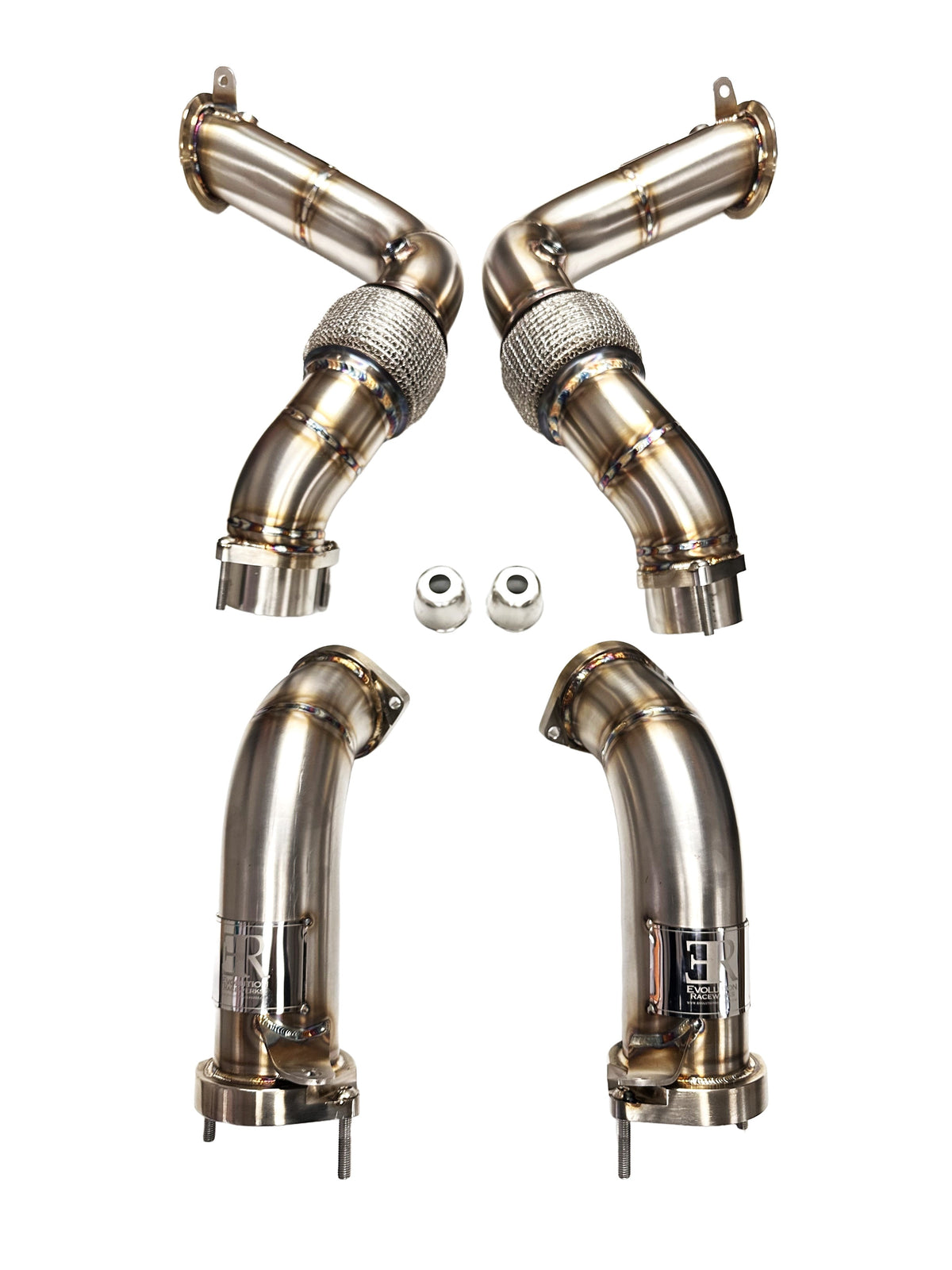 Evolution Racewerks Competition Series Catless Downpipes BMW 760i / M60i / X5 M / X6 M / XM S68