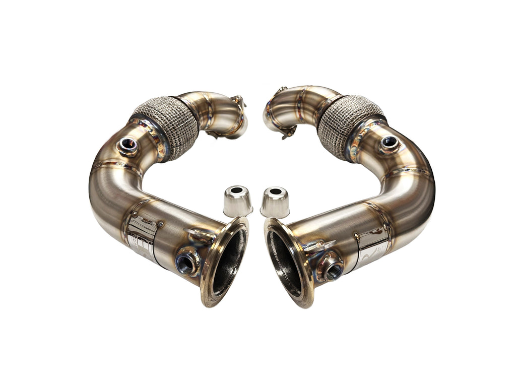 Evolution Racewerks Competition Series Catless Primary Downpipe BMW 760i / M60i / X5 M / X6 M / XM S68 (view 2)