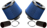 BMS N54 dual cone intake installed in BMW engine bay