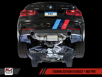 AWE Tuning Touring Axle-Back Exhaust for BMW 340i (F3X), Diamond Black 90mm