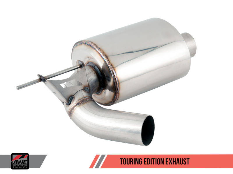 AWE Tuning Touring Axle-Back Exhaust for BMW 340i (F3X), Chrome Silver 102mm (view 3)