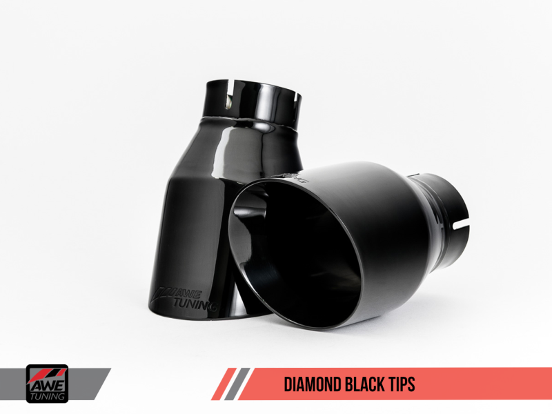 AWE Tuning Touring Axle-Back Exhaust for BMW 340i (F3X), Diamond Black 90mm (view 4)