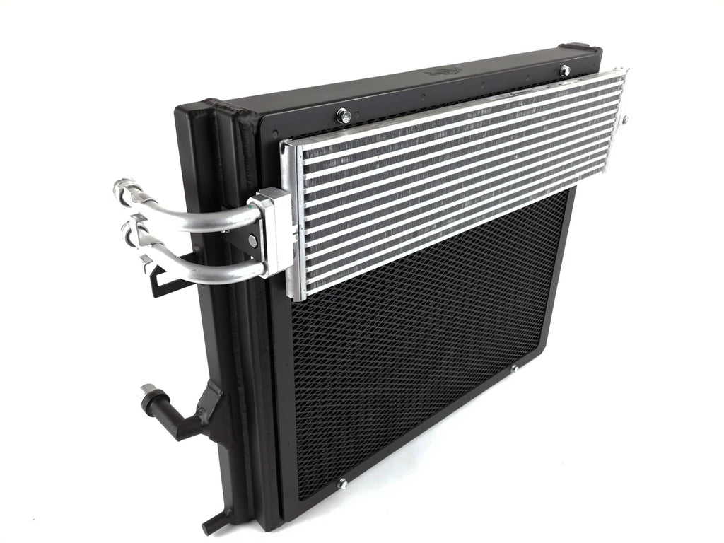 CSF #8131B satin black triple-pass heat exchanger for BMW F2x/F3x B58/B48 (view 3)