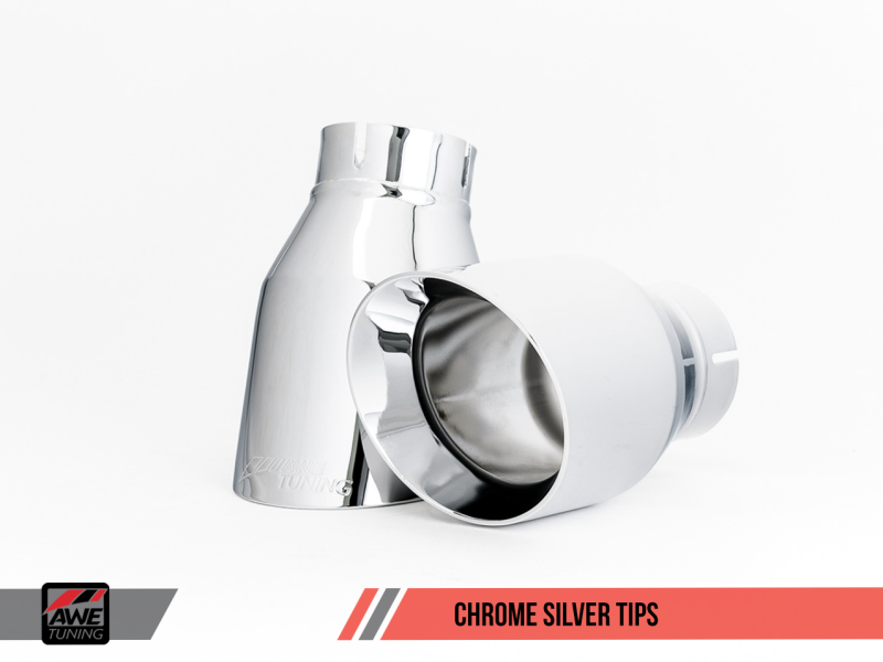 AWE Tuning Touring Axle-Back Exhaust for BMW 340i (F3X), Chrome Silver 102mm (view 4)