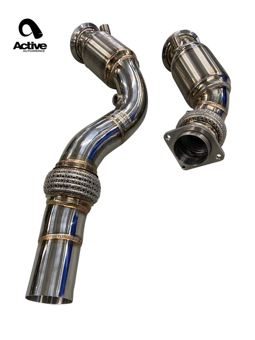 Active Autowerke GESI G-Sport Catted Downpipes for BMW M2C / M3 / M4 (F8X, S55) (view 2)