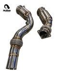 Active Autowerke F8x BMW S55 M2C M3 M4 Downpipes with Gesi G-Sport Cats