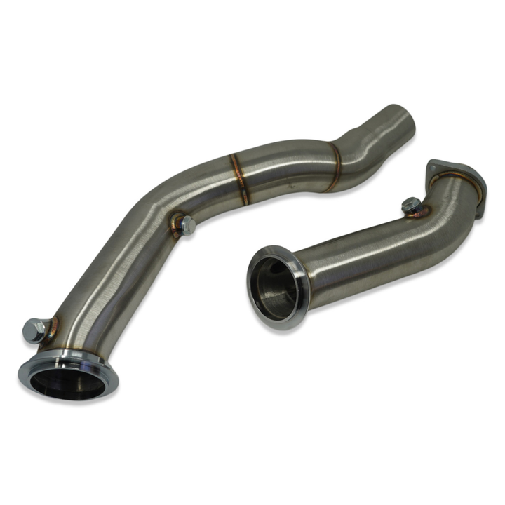 Speed Logic 3-inch catless race downpipes for BMW M2C, M3 & M4 (S55, F8x)