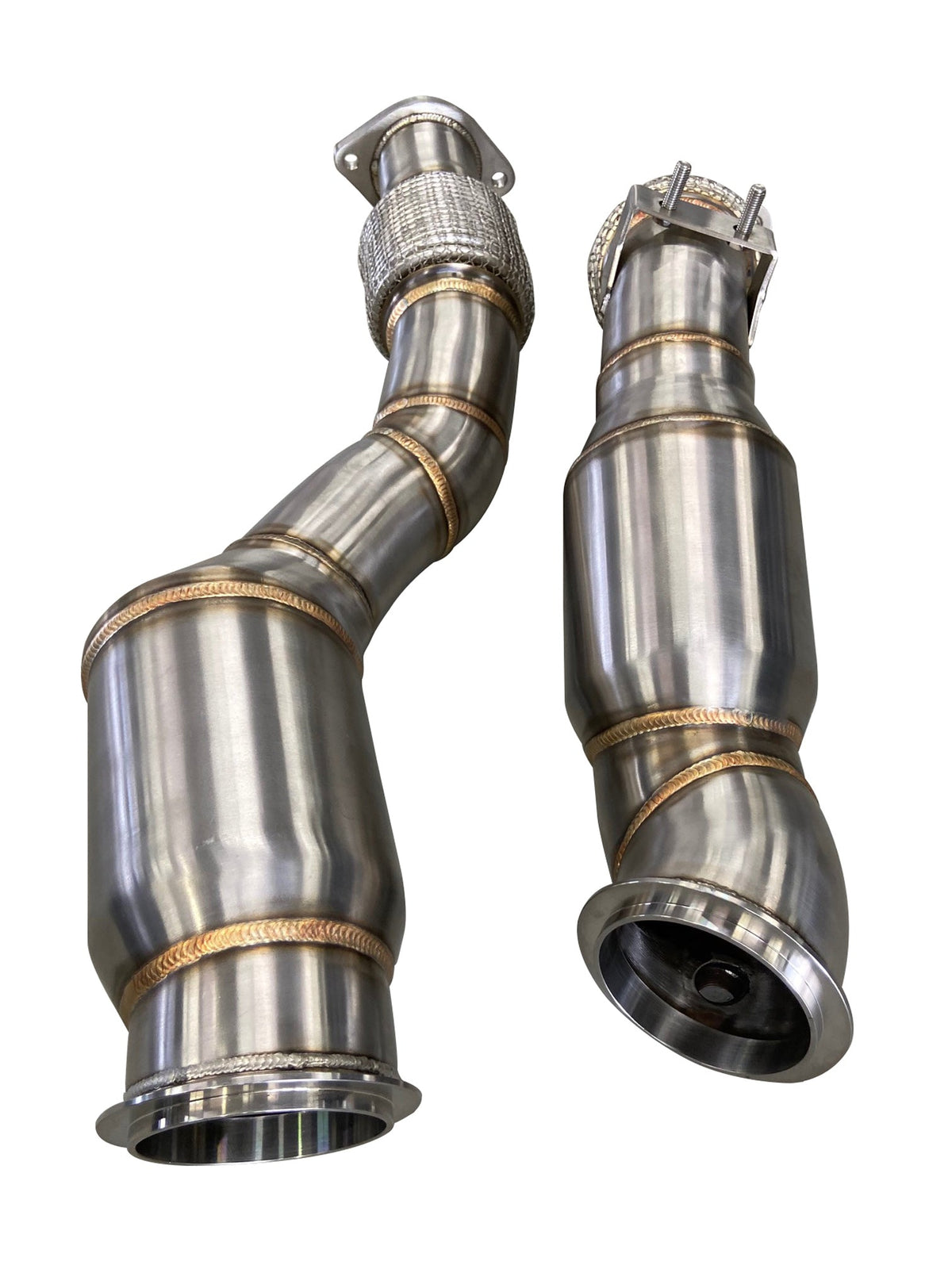 Active Autowerke GESI Catted Downpipes for BMW X3M / X4M (F97 / F98, S58) (view 4)