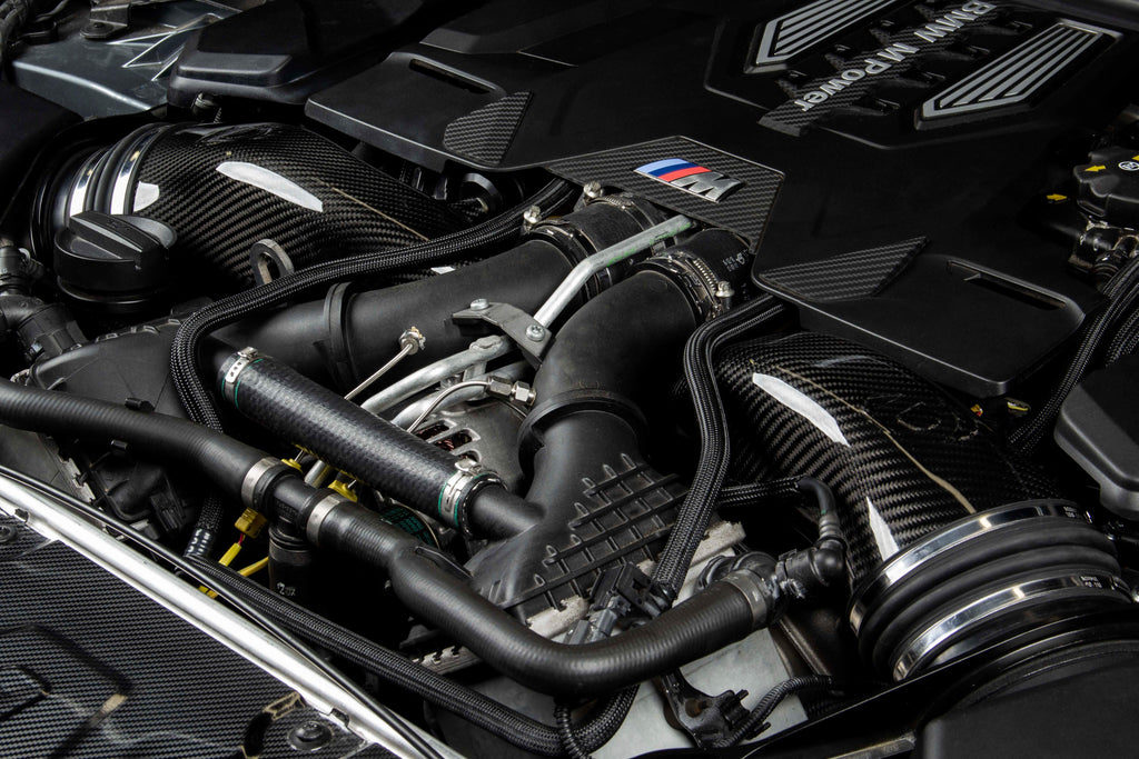 Dinan Carbon Fiber Turbo Inlet Pipes for BMW M5 (F90) / M8 (F91/F92/F93) (view 6)