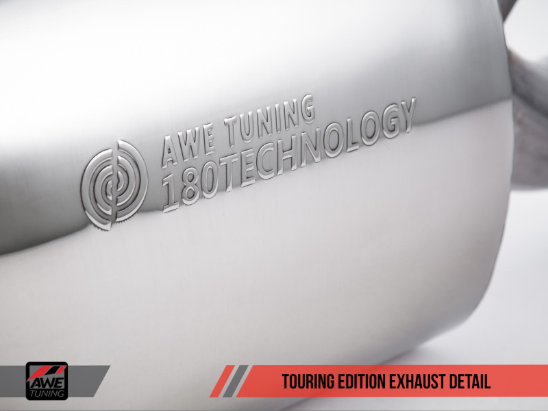 AWE Tuning Touring Axle-Back Exhaust for BMW 340i (F3X), Diamond Black 90mm (view 7)
