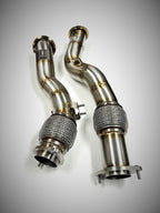 Evolution Racewerks Competition Catless Downpipes for BMW X3M / X4M (F97 / F98, S58) (view 2)