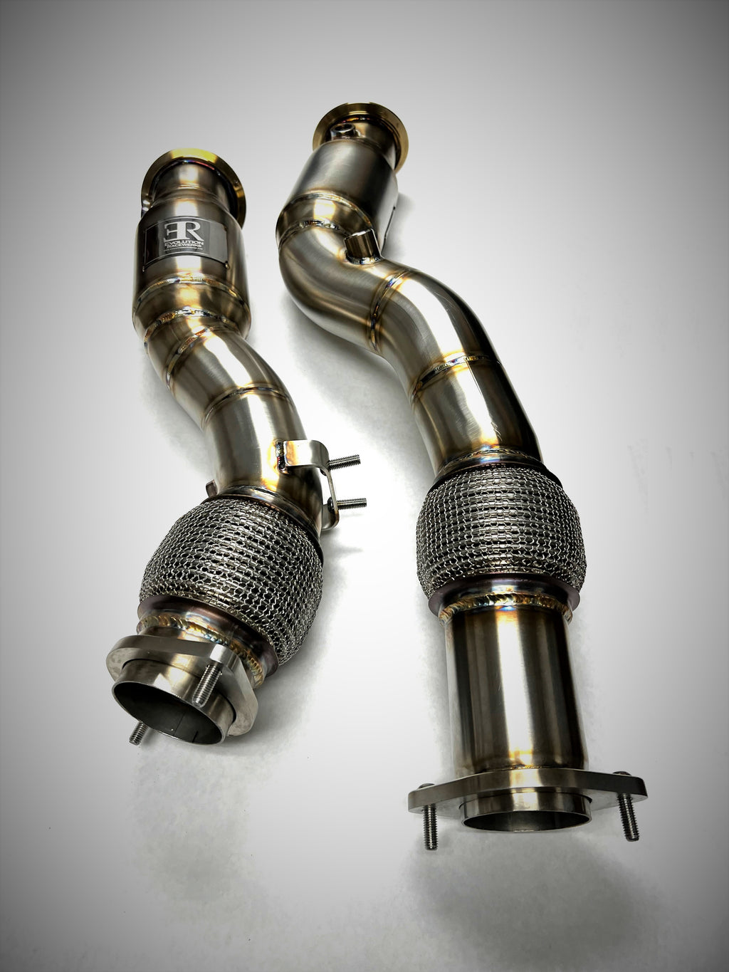 Evolution Racewerks Sports Catted Downpipes for BMW X3M / X4M (F97 / F98, S58) (view 2)